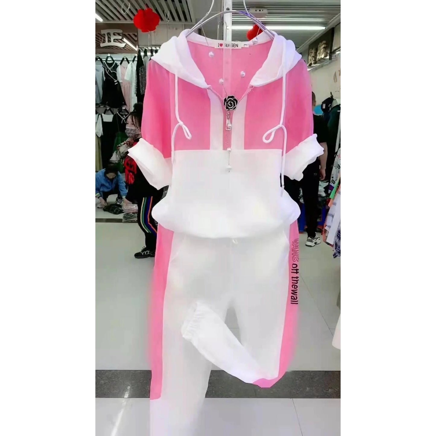 Summer 2025 Women's Loose Tracksuit Casual Fashion Short Sleeve Hooded Top with Pants 2 TwoPiece Set Sweat Suit for Women