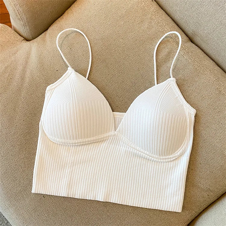 Women Crop Top Halter Slim Tops Summer Sexy Camis Backless Camisole Fashion Casual Tube Top Female Sleeveless Cropped Vest