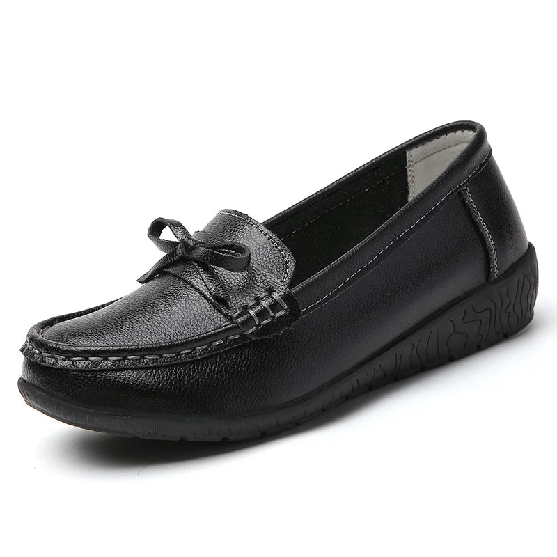 Women Flats Bowtie Women's Loafers Nurse Shoes For Women Slip On Walking Shoes Ballet Flats Women Zapatos Mujer Plus Size