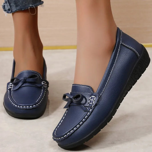 Women Flats Bowtie Women's Loafers Nurse Shoes For Women Slip On Walking Shoes Ballet Flats Women Zapatos Mujer Plus Size