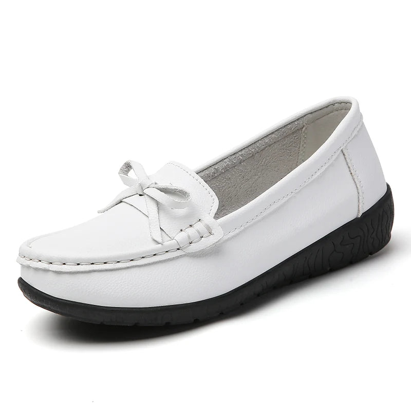 Women Flats Bowtie Women's Loafers Nurse Shoes For Women Slip On Walking Shoes Ballet Flats Women Zapatos Mujer Plus Size