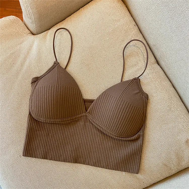 Women Crop Top Halter Slim Tops Summer Sexy Camis Backless Camisole Fashion Casual Tube Top Female Sleeveless Cropped Vest