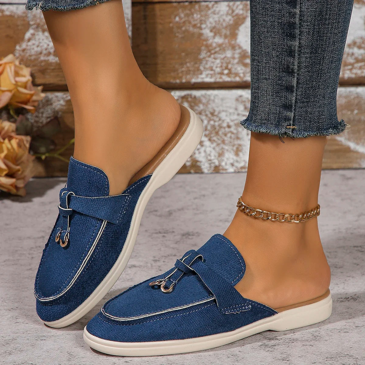 2024 New Women's Sneakers Flat Casual Shoes Slip on Ladies Loafers Plus Size 42 Vulcanized Shoes Walking Sneaker Women Slippers
