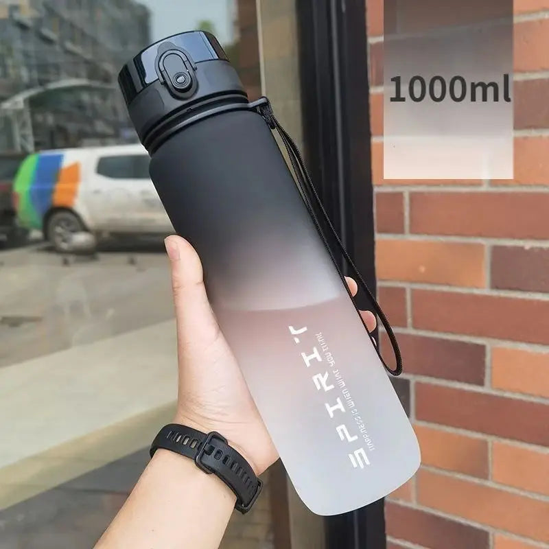 0.5L,0.65L,1L Sports Water Bottle High Capacity Plastic Fitness Portable Durable Camping Hiking Workouts Outdoor Sports Cups