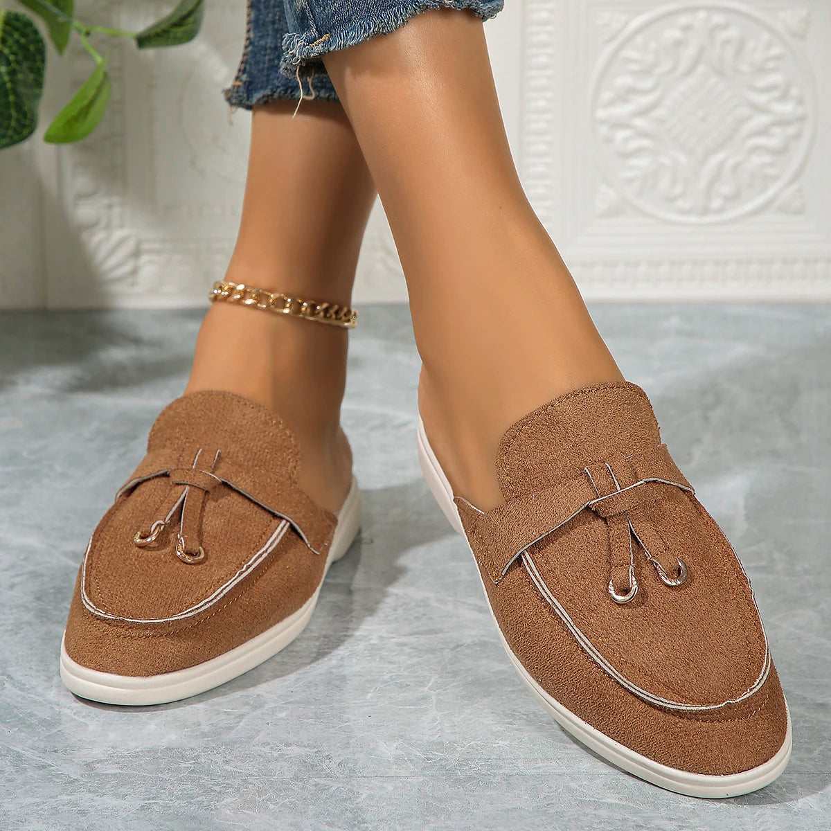 2024 New Women's Sneakers Flat Casual Shoes Slip on Ladies Loafers Plus Size 42 Vulcanized Shoes Walking Sneaker Women Slippers